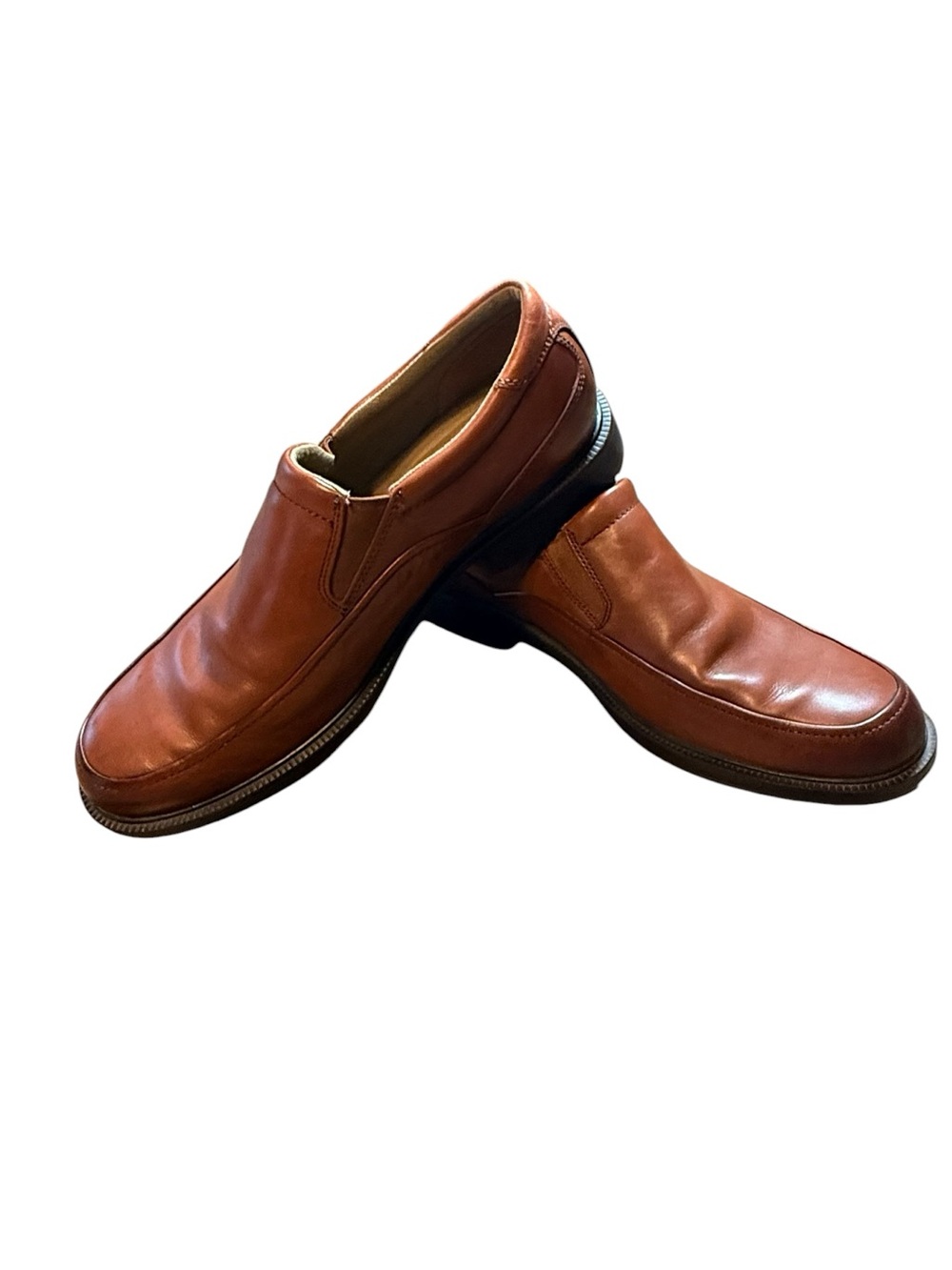 Rockport Men's Brown Leather Slip On Loafers Comfort Dress Shoes Size 12